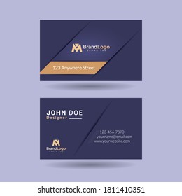 Dark blue Vector Modern Creative and Clean Business Card Template