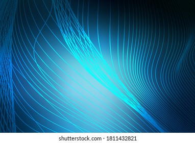 Dark BLUE vector modern elegant backdrop. Glitter abstract illustration with gradient design. The best blurred design for your business.