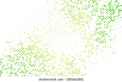 Dark BLUE vector modern geometrical circle abstract background. Dotted texture template. Geometric pattern in halftone style with gradient. 