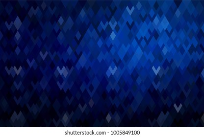 Dark BLUE vector modern geometrical background. Abstract template. Geometric pattern in square style with gradient.