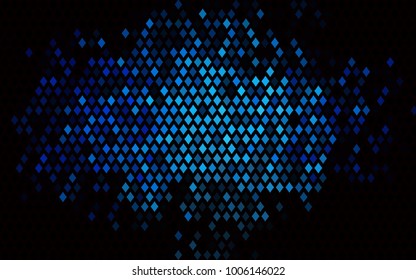 Dark BLUE vector modern geometrical background. Abstract template. Geometric pattern in square style with gradient.