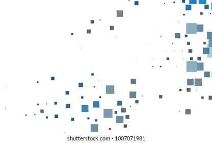 Dark BLUE vector modern geometrical background. Abstract template. Geometric pattern in square style with gradient.
