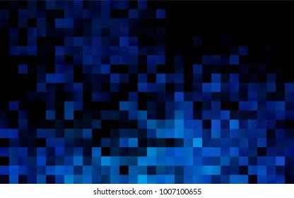 Dark BLUE vector modern geometrical background. Abstract template. Geometric pattern in square style with gradient.