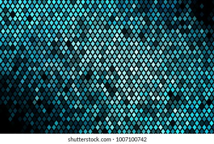 Dark BLUE vector modern geometrical background. Abstract template. Geometric pattern in square style with gradient.