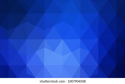 DARK BLUE vector modern geometrical abstract background. Texture, new background. Geometric background in Origami style with gradient. 
