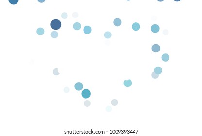 Dark BLUE vector modern geometrical circle abstract background. Dotted texture template. Geometric pattern in halftone style with gradient. 
