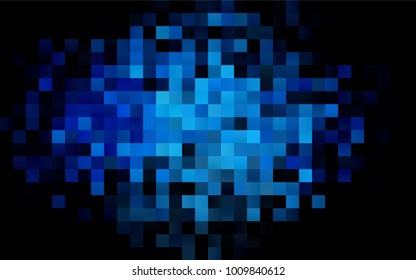 Dark BLUE vector modern geometrical background. Abstract template. Geometric pattern in square style with gradient.