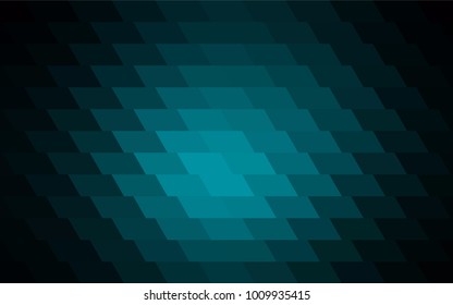 Dark BLUE vector modern geometrical background. Abstract template. Geometric pattern in square style with gradient.