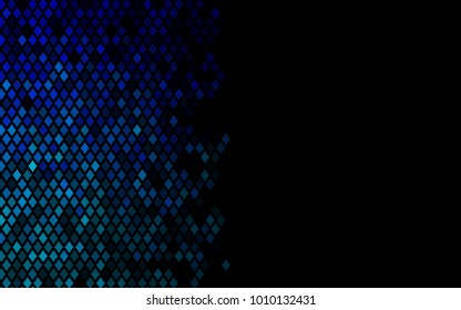 Dark BLUE vector modern geometrical background. Abstract template. Geometric pattern in square style with gradient.