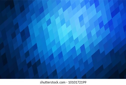 Dark BLUE vector modern geometrical background. Abstract template. Geometric pattern in square style with gradient.