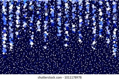 Dark BLUE vector modern geometrical background. Abstract template. Geometric pattern in square style with gradient.
