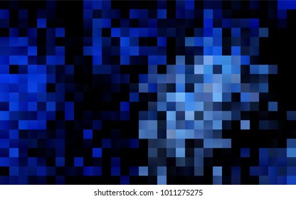 Dark BLUE vector modern geometrical background. Abstract template. Geometric pattern in square style with gradient.