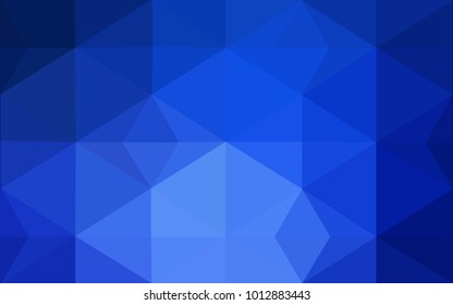 DARK BLUE vector modern geometrical abstract background. Texture, new background. Geometric background in Origami style with gradient. 