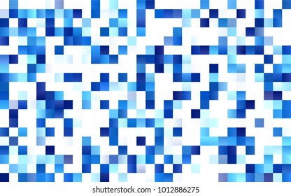 Dark BLUE vector modern geometrical background. Abstract template. Geometric pattern in square style with gradient.