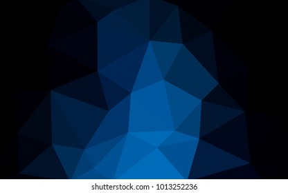 DARK BLUE vector modern geometrical abstract background. Texture, new background. Geometric background in Origami style with gradient. 
