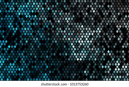 Dark BLUE vector modern geometrical background. Abstract template. Geometric pattern in square style with gradient.
