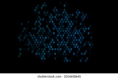 Dark BLUE vector modern geometrical background. Abstract template. Geometric pattern in square style with gradient.