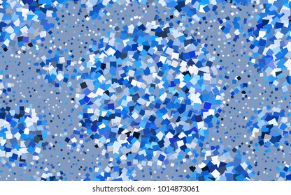 Dark BLUE vector modern geometrical background. Abstract template. Geometric pattern in square style with gradient.
