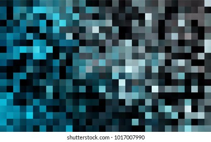 Dark BLUE vector modern geometrical background. Abstract template. Geometric pattern in square style with gradient.