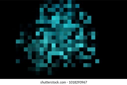 Dark BLUE vector modern geometrical background. Abstract template. Geometric pattern in square style with gradient.
