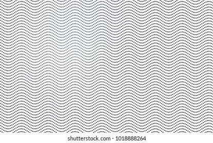 Dark BLUE vector modern geometrical circle abstract background. Dotted texture template. Geometric pattern in halftone style with gradient. 