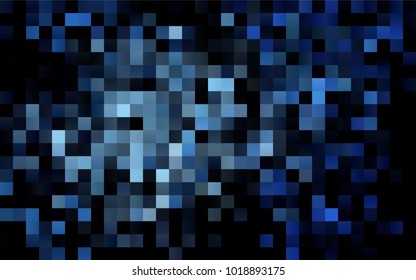 Dark BLUE vector modern geometrical background. Abstract template. Geometric pattern in square style with gradient.