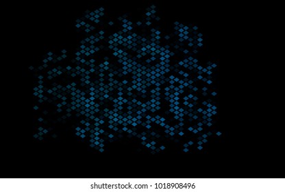 Dark BLUE vector modern geometrical background. Abstract template. Geometric pattern in square style with gradient.