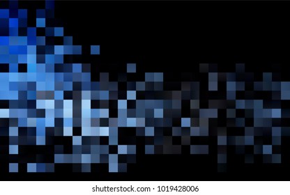 Dark BLUE vector modern geometrical background. Abstract template. Geometric pattern in square style with gradient.