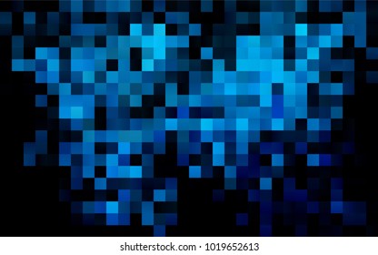 Dark BLUE vector modern geometrical background. Abstract template. Geometric pattern in square style with gradient.