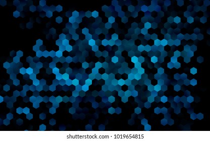 Dark BLUE vector modern geometrical abstract background. Texture, brand-new background. Geometric background in Origami style with gradient. 