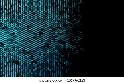Dark BLUE vector modern geometrical background. Abstract template. Geometric pattern in square style with gradient.