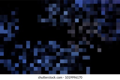 Dark BLUE vector modern geometrical background. Abstract template. Geometric pattern in square style with gradient.