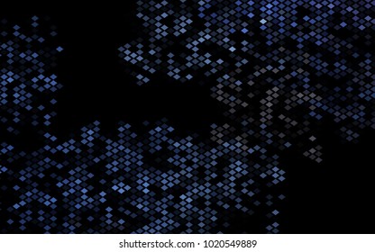 Dark BLUE vector modern geometrical background. Abstract template. Geometric pattern in square style with gradient.