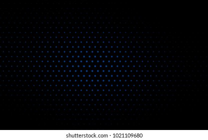 Dark BLUE vector modern geometrical circle abstract background. Dotted texture template. Geometric pattern in halftone style with gradient. 