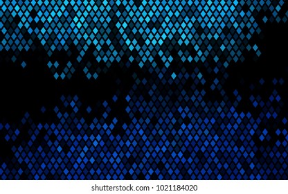 Dark BLUE vector modern geometrical background. Abstract template. Geometric pattern in square style with gradient.