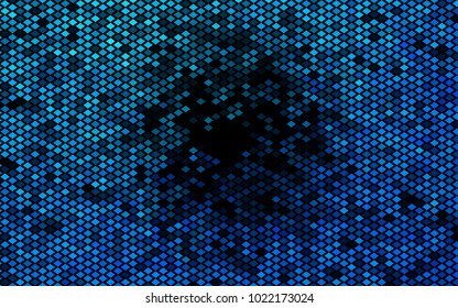 Dark BLUE vector modern geometrical background. Abstract template. Geometric pattern in square style with gradient.