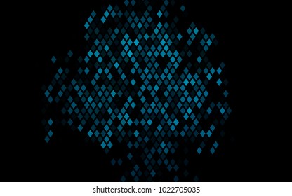 Dark BLUE vector modern geometrical background. Abstract template. Geometric pattern in square style with gradient.