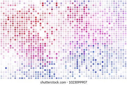 Dark BLUE vector modern geometrical circle abstract background. Dotted texture template. Geometric pattern in halftone style with gradient. 