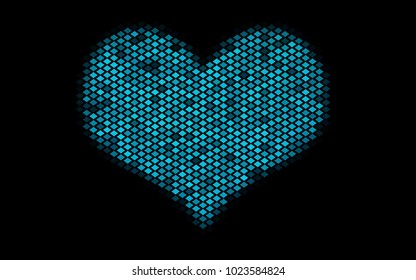 Dark BLUE vector modern geometrical background. Abstract template. Geometric pattern in square style with gradient.