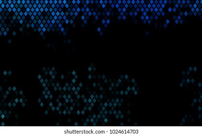 Dark BLUE vector modern geometrical background. Abstract template. Geometric pattern in square style with gradient.