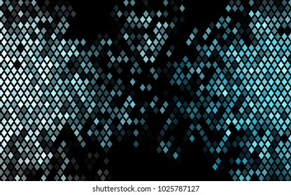 Dark BLUE vector modern geometrical background. Abstract template. Geometric pattern in square style with gradient.