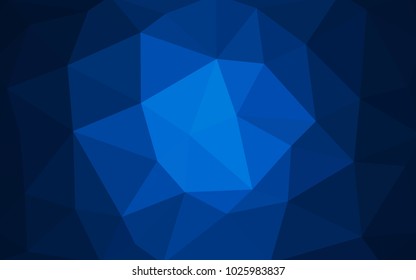 DARK BLUE vector modern geometrical abstract background. Texture, new background. Geometric background in Origami style with gradient. 