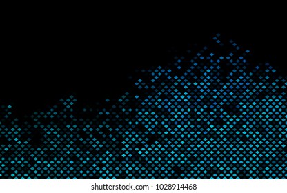Dark BLUE vector modern geometrical background. Abstract template. Geometric pattern in square style with gradient.