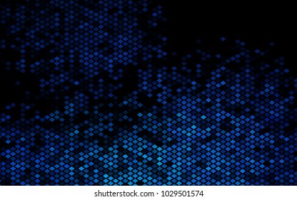Dark BLUE vector modern geometrical background. Abstract template. Geometric pattern in square style with gradient.