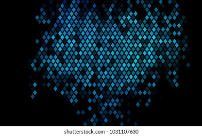 Dark BLUE vector modern geometrical background. Abstract template. Geometric pattern in square style with gradient.