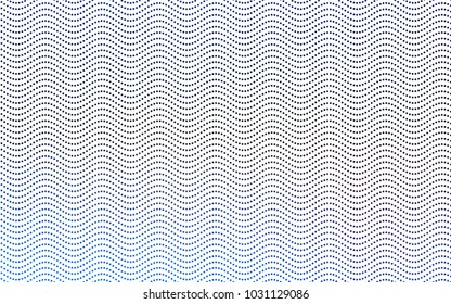 Dark BLUE vector modern geometrical circle abstract background. Dotted texture template. Geometric pattern in halftone style with gradient. 
