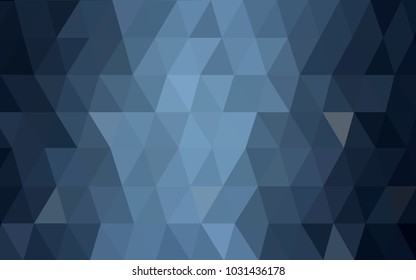 DARK BLUE vector modern geometrical abstract background. Texture, new background. Geometric background in Origami style with gradient. 