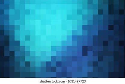 Dark BLUE vector modern geometrical background. Abstract template. Geometric pattern in square style with gradient.