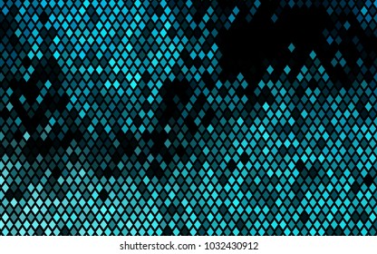 Dark BLUE vector modern geometrical background. Abstract template. Geometric pattern in square style with gradient.