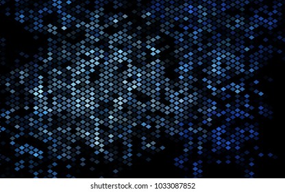 Dark BLUE vector modern geometrical background. Abstract template. Geometric pattern in square style with gradient.